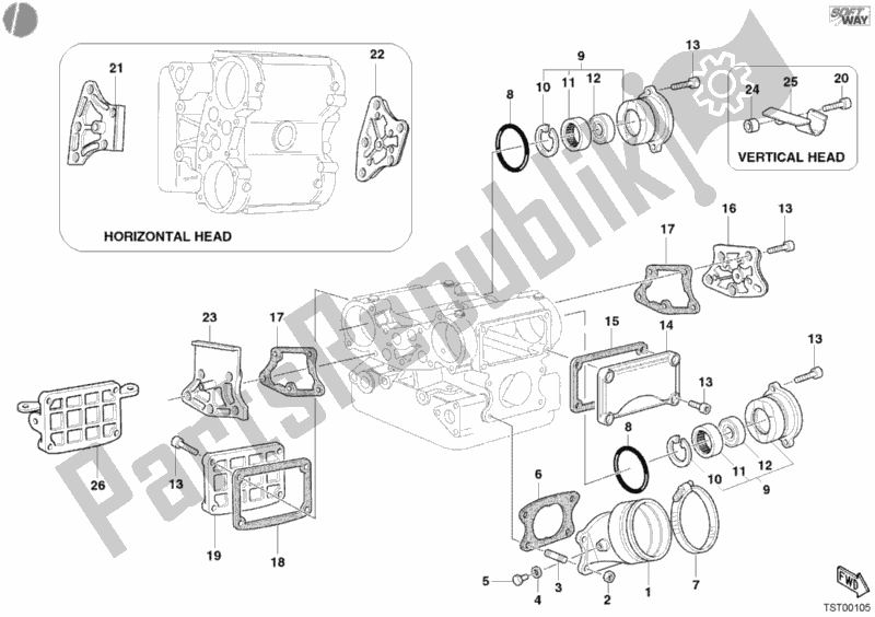 Todas las partes para Colector De Admisión de Ducati Sport ST4 S 996 2004